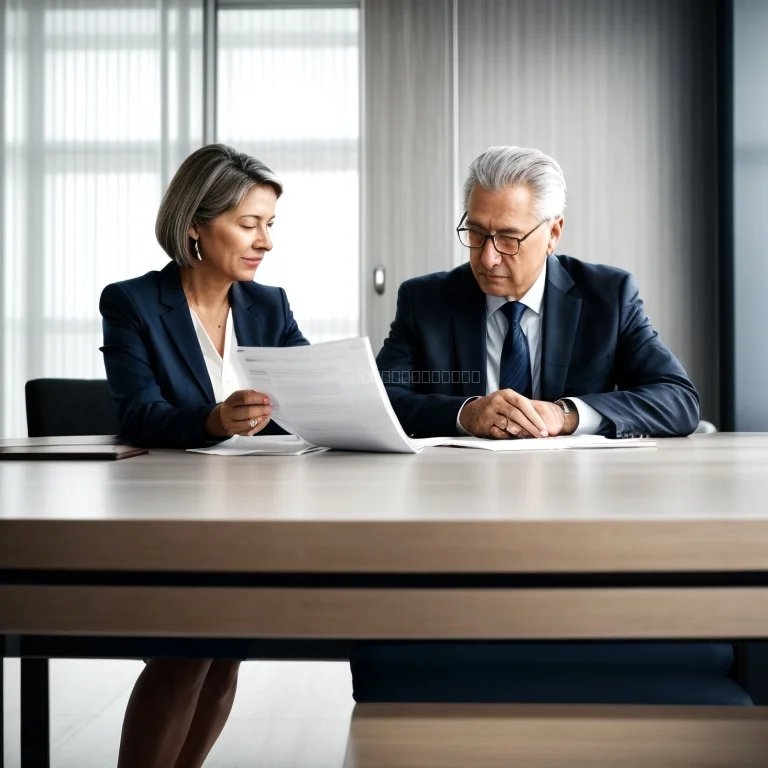 Persona anziana in consulenza legale